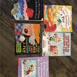 Scholastic There Was an Old Lady books (5).